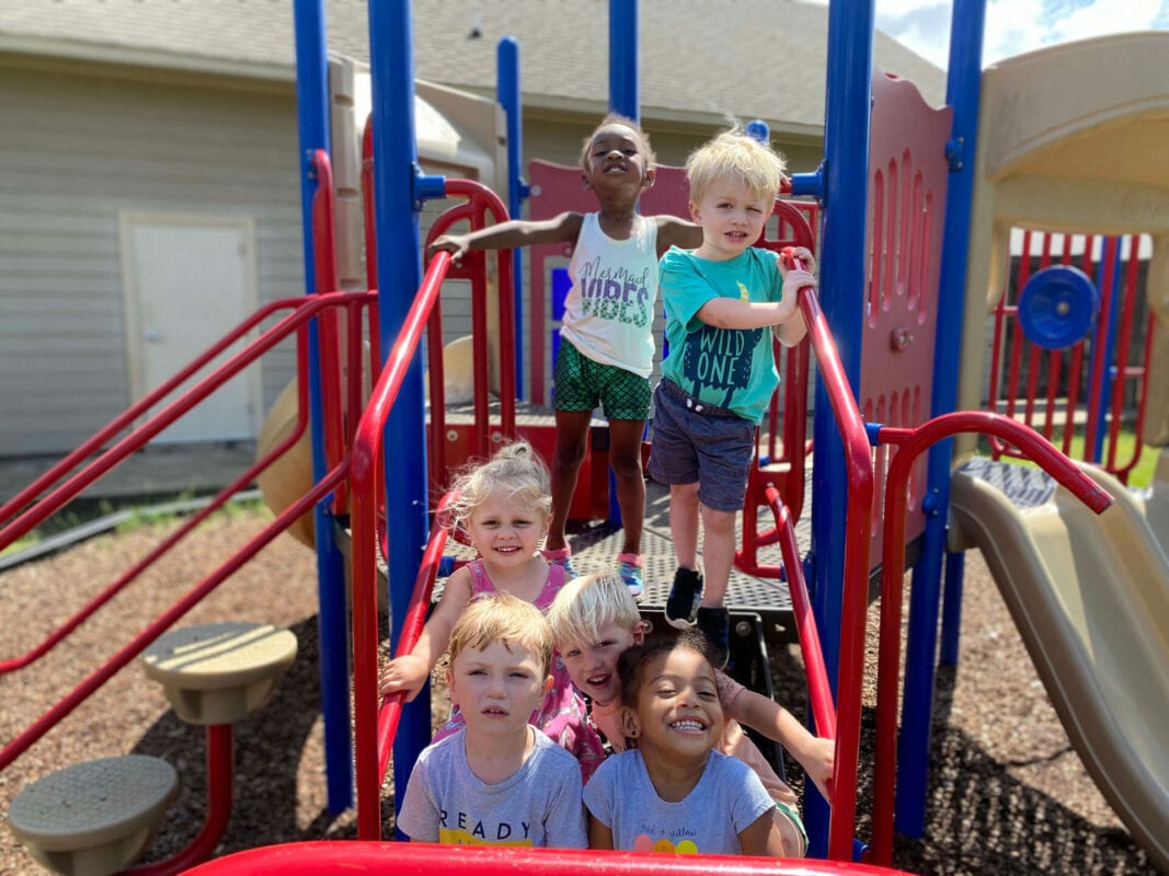 Children playing on playground