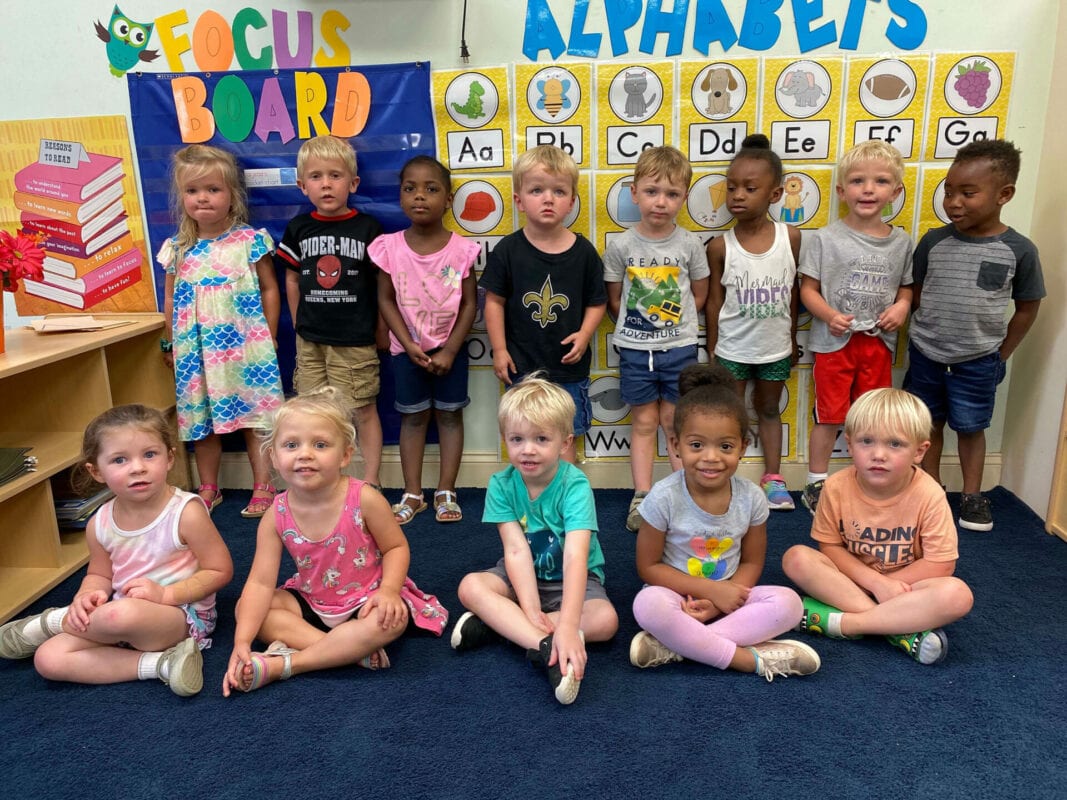 Group of pre-school boys and girls