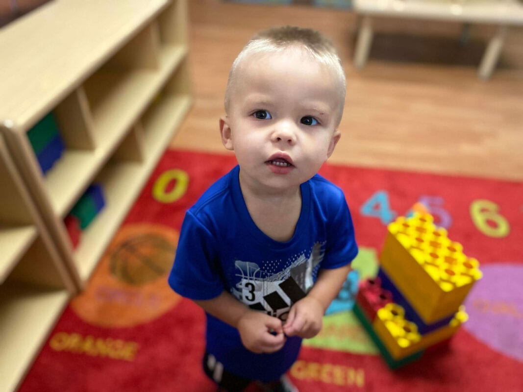 Boy with blocks